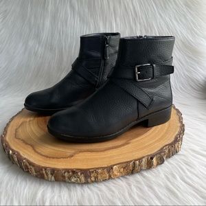 Cole Haan side zip waterproof leather booties